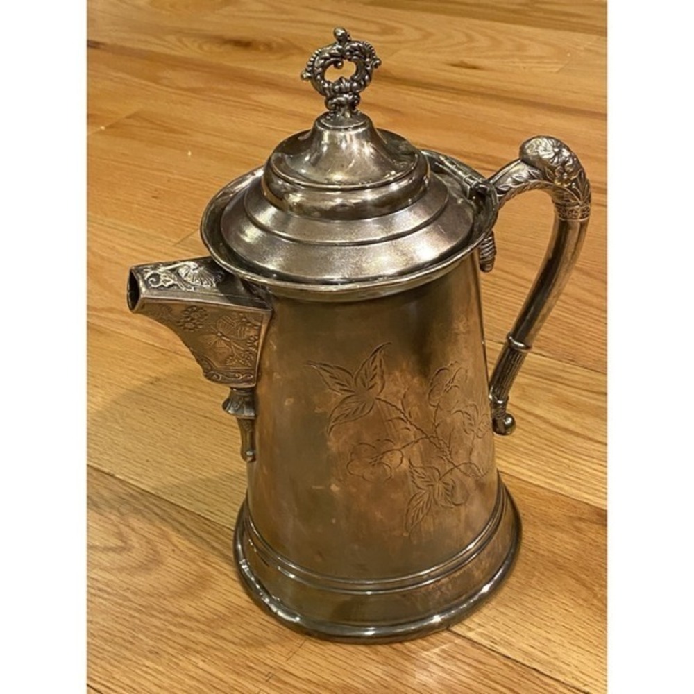 Waldorf Quadruple Silver Plated 1511 Water‎ Pitcher w/ Floral Design